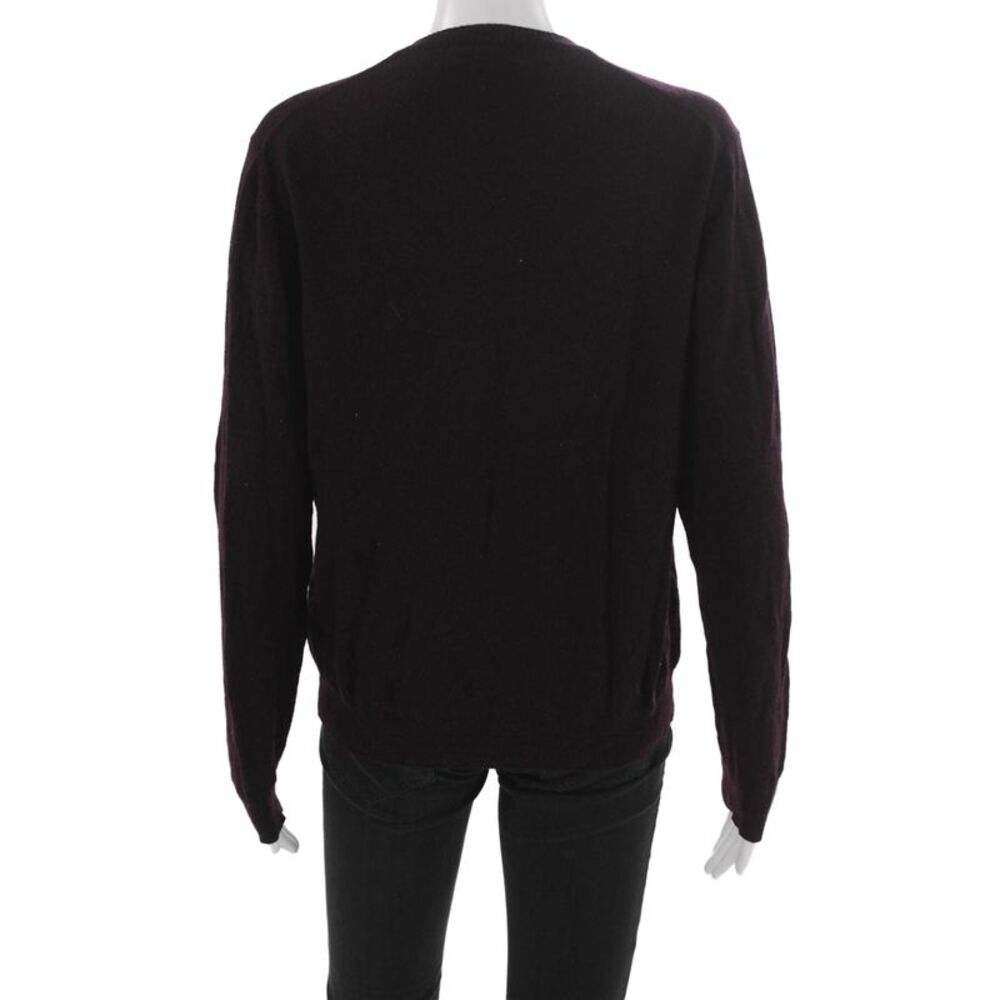346 Brooks Brothers Mens Merino Wool Pullover Purple Crewneck Size L